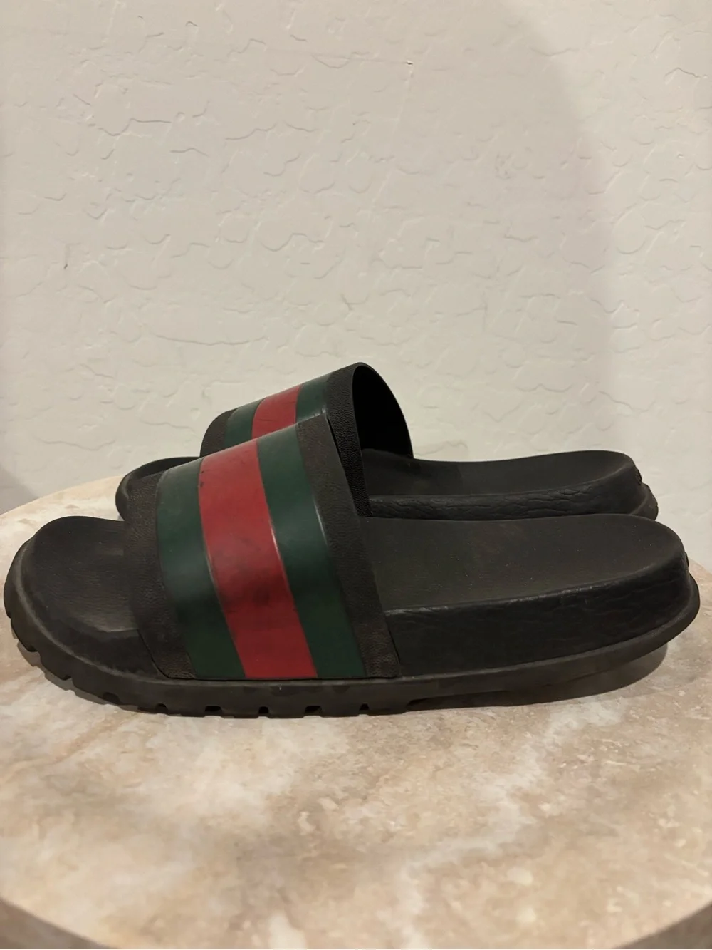 Gucci Men's Black Slide Sandals